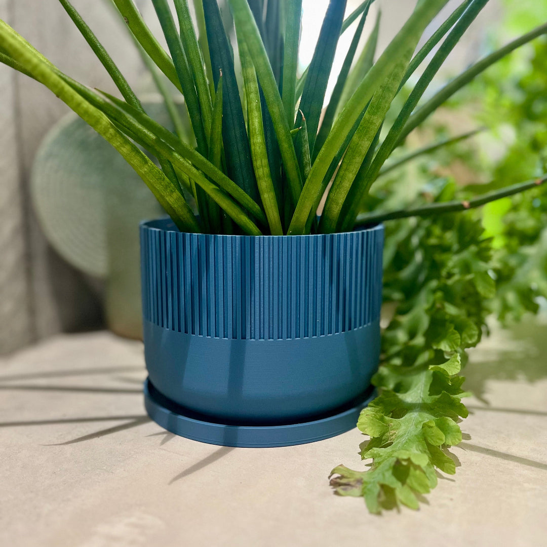 minimal plant pots Minimalist Plant Pot with Saucer – Aussie Print Labs